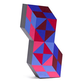 VICTOR VASARELY Stèle (Double Hexagon).